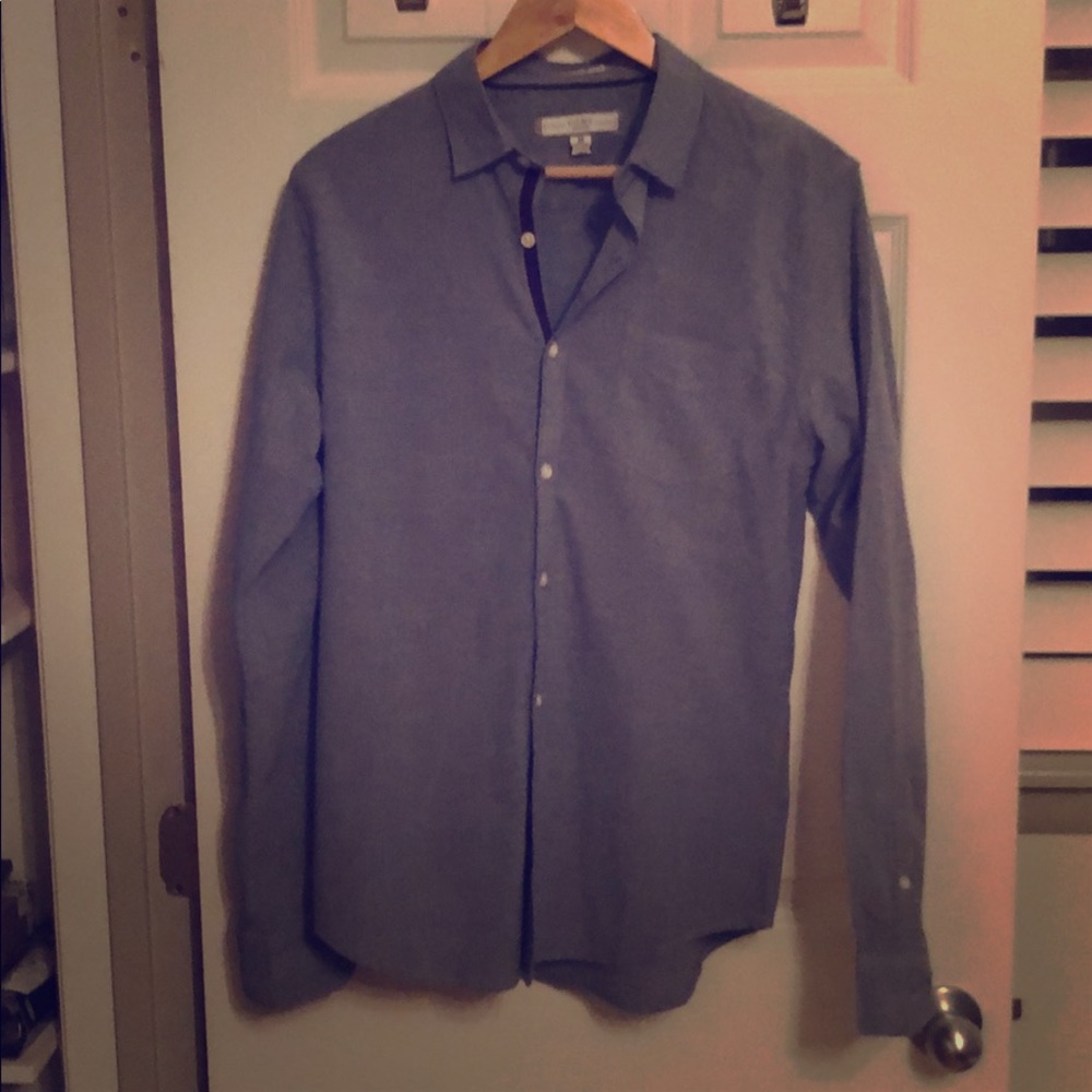 Men’s slim fit PD&C denim shirt size medium